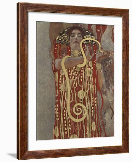 Hygieia (Detail from Medicine)-Gustav Klimt-Framed Giclee Print