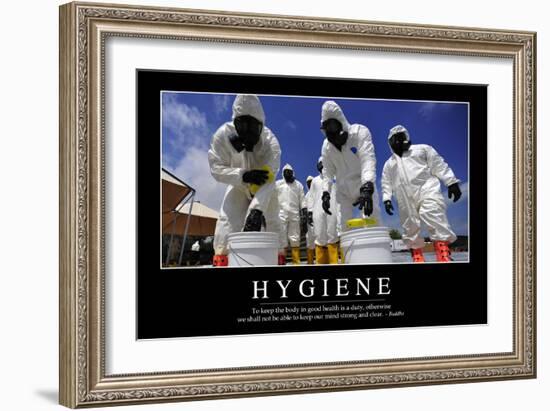 Hygiene: Inspirational Quote and Motivational Poster-null-Framed Photographic Print