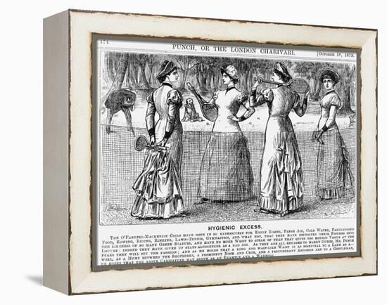 Hygienic Excess, 1879-George Du Maurier-Framed Premier Image Canvas