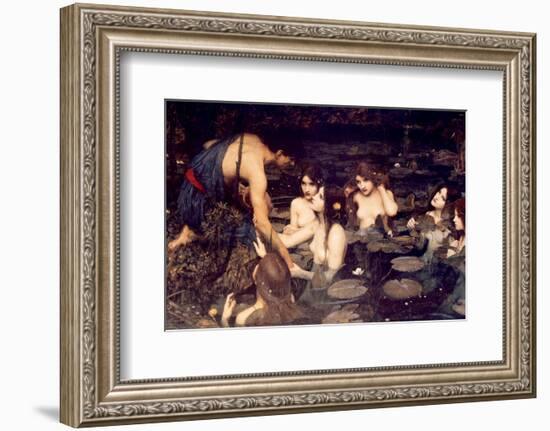 Hylas and Nymphs-John William Waterhouse-Framed Premium Giclee Print