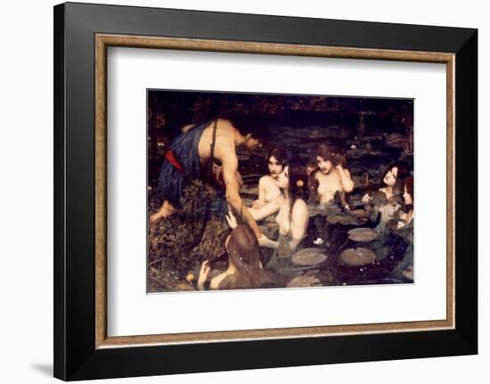 Hylas and Nymphs-John William Waterhouse-Framed Premium Giclee Print