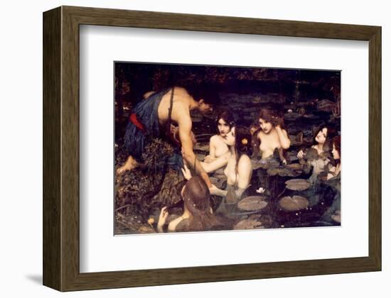 Hylas and Nymphs-John William Waterhouse-Framed Premium Giclee Print