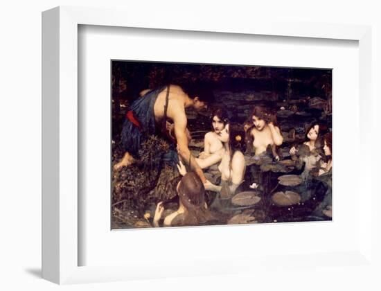 Hylas and Nymphs-John William Waterhouse-Framed Premium Giclee Print