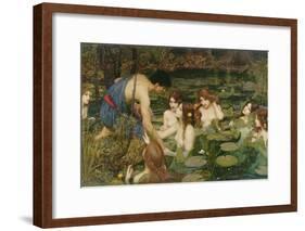 Hylas and the Nymphs, 1896-John William Waterhouse-Framed Giclee Print