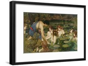 Hylas and the Nymphs, 1896-John William Waterhouse-Framed Giclee Print