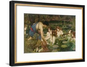Hylas and the Nymphs, 1896-John William Waterhouse-Framed Giclee Print