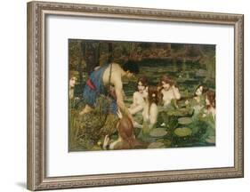 Hylas and the Nymphs, 1896-John William Waterhouse-Framed Giclee Print