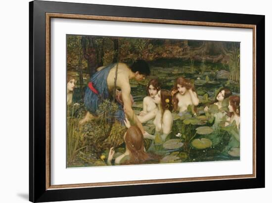 Hylas and the Nymphs, 1896-John William Waterhouse-Framed Giclee Print