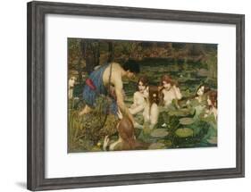 Hylas and the Nymphs, 1896-John William Waterhouse-Framed Giclee Print