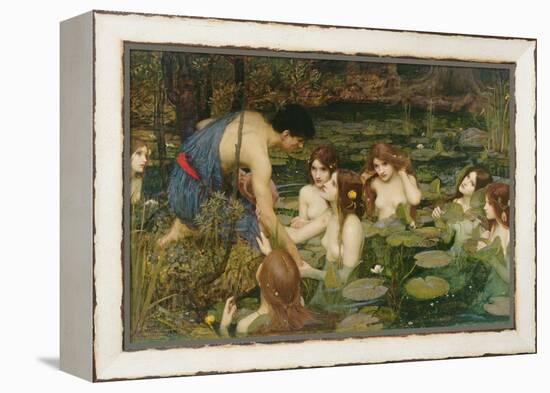 Hylas and the Nymphs, 1896-John William Waterhouse-Framed Premier Image Canvas