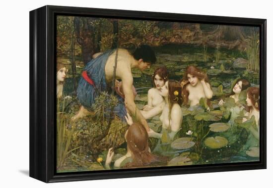 Hylas and the Nymphs, 1896-John William Waterhouse-Framed Premier Image Canvas