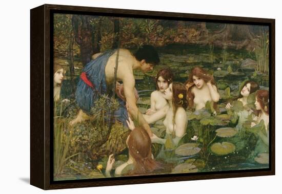 Hylas and the Nymphs, 1896-John William Waterhouse-Framed Premier Image Canvas