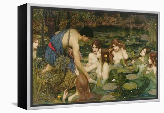 Hylas and the Nymphs, 1896-John William Waterhouse-Framed Premier Image Canvas