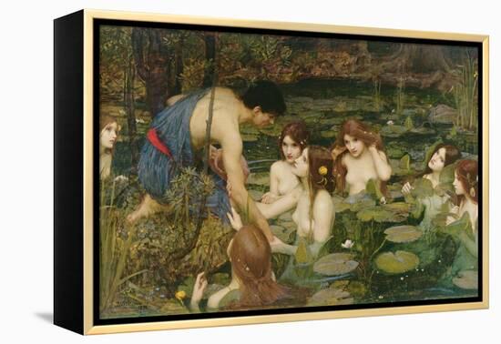 Hylas and the Nymphs, 1896-John William Waterhouse-Framed Premier Image Canvas