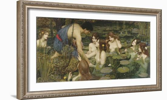 Hylas and the Nymphs-John William Waterhouse-Framed Giclee Print