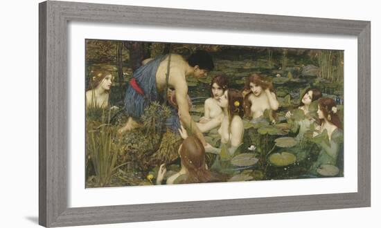 Hylas and the Nymphs-John William Waterhouse-Framed Giclee Print