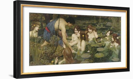 Hylas and the Nymphs-John William Waterhouse-Framed Giclee Print