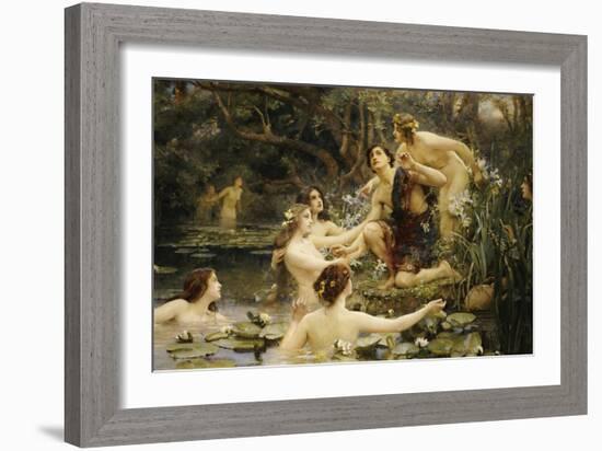 Hylas and the Water Nymphs-Henrietta Rae-Framed Giclee Print