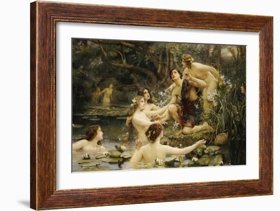 Hylas and the Water Nymphs-Henrietta Rae-Framed Giclee Print