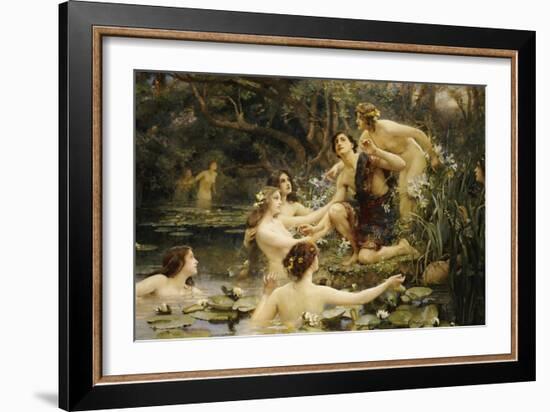 Hylas and the Water Nymphs-Henrietta Rae-Framed Giclee Print