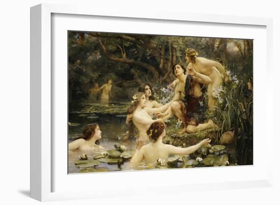 Hylas and the Water Nymphs-Henrietta Rae-Framed Giclee Print