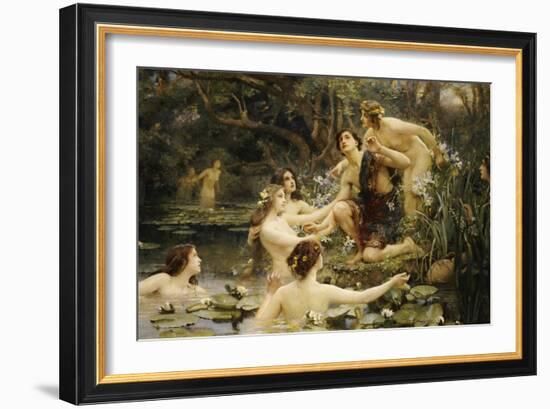 Hylas and the Water Nymphs-Henrietta Rae-Framed Giclee Print