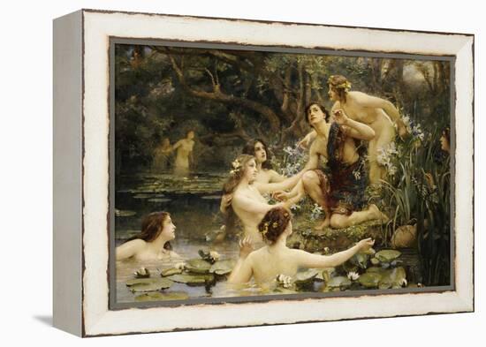 Hylas and the Water Nymphs-Henrietta Rae-Framed Premier Image Canvas