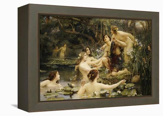 Hylas and the Water Nymphs-Henrietta Rae-Framed Premier Image Canvas