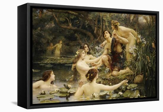 Hylas and the Water Nymphs-Henrietta Rae-Framed Premier Image Canvas