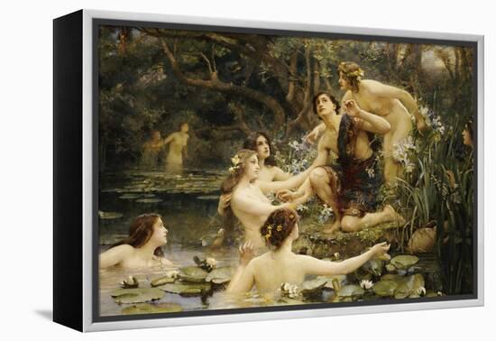 Hylas and the Water Nymphs-Henrietta Rae-Framed Premier Image Canvas