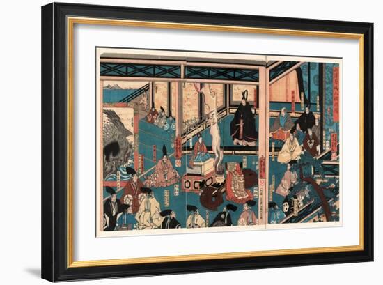 Hyogo Chikuto Hitobashira No Zu-Utagawa Yoshikazu-Framed Giclee Print