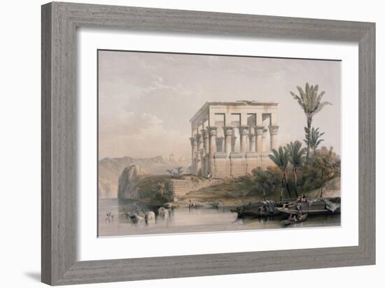 Hypaethral Temple at Philae, the Bed of Pharoah-David Roberts-Framed Giclee Print