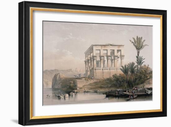 Hypaethral Temple at Philae, the Bed of Pharoah-David Roberts-Framed Giclee Print