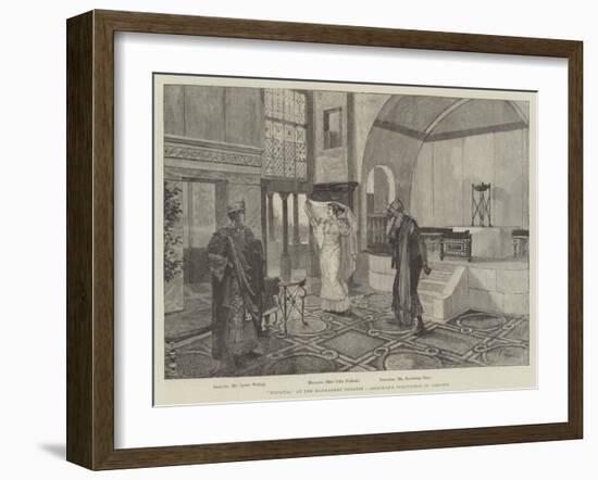 Hypatia, at the Haymarket Theatre, Issachar's Temptation of Orestes-Amedee Forestier-Framed Giclee Print