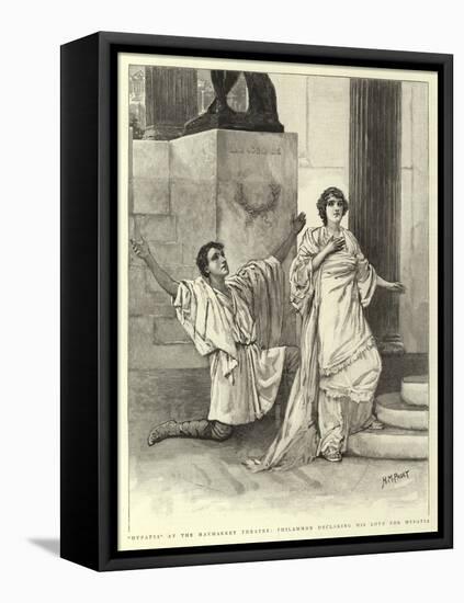 Hypatia at the Haymarket Theatre, Philammon Declaring His Love for Hypatia-Henry Marriott Paget-Framed Premier Image Canvas