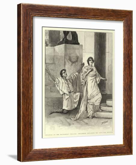 Hypatia at the Haymarket Theatre, Philammon Declaring His Love for Hypatia-Henry Marriott Paget-Framed Giclee Print