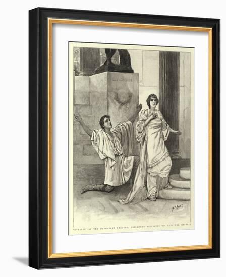 Hypatia at the Haymarket Theatre, Philammon Declaring His Love for Hypatia-Henry Marriott Paget-Framed Giclee Print