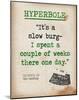 Hyperbole`s - Featuring Quote from Carl Sandberg`s The People, Yes - Literary Terms 2-Chris Rice-Mounted Art Print