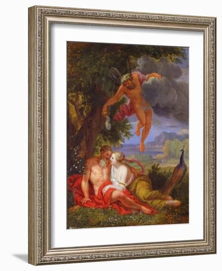 Hypnos Sending Jupiter and Juno to Sleep-Balthasar Beschey-Framed Giclee Print