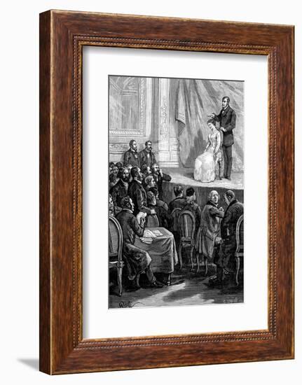 Hypnosis Demonstration, 19th Century-Science Photo Library-Framed Photographic Print