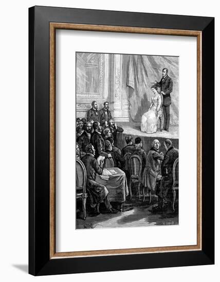 Hypnosis Demonstration, 19th Century-Science Photo Library-Framed Photographic Print