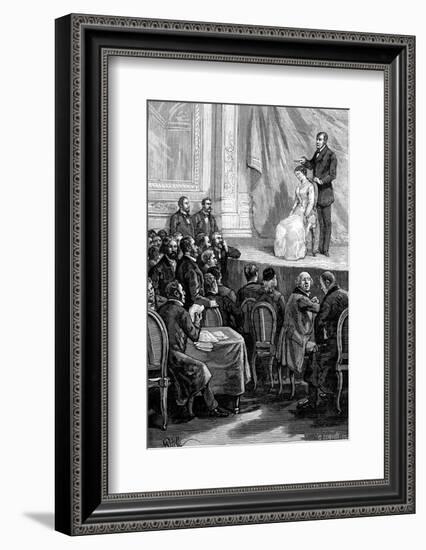 Hypnosis Demonstration, 19th Century-Science Photo Library-Framed Photographic Print