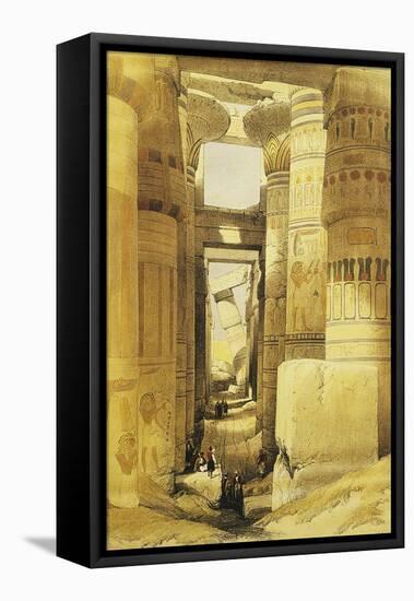 Hypostyle Hall, or Hall of Columns, 13th Century BC, Temple of Amon, Karnak, Egypt-David Roberts-Framed Premier Image Canvas