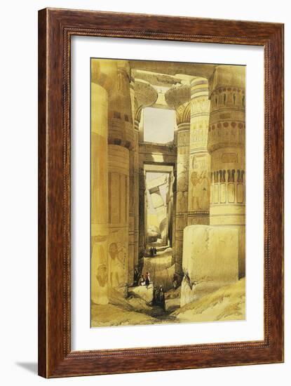 Hypostyle Hall, or Hall of Columns, 13th Century BC, Temple of Amon, Karnak, Egypt-David Roberts-Framed Giclee Print