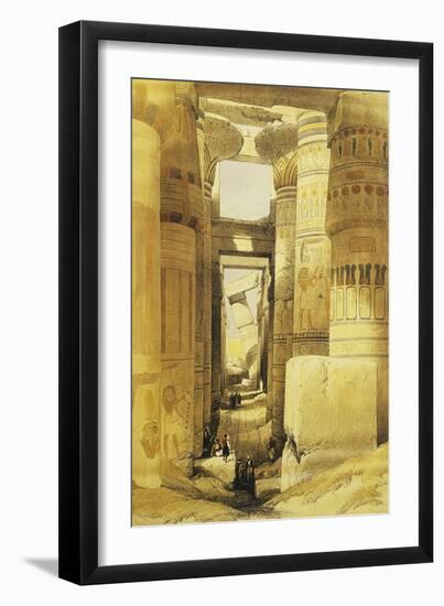 Hypostyle Hall, or Hall of Columns, 13th Century BC, Temple of Amon, Karnak, Egypt-David Roberts-Framed Giclee Print