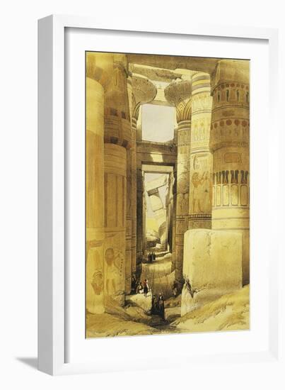 Hypostyle Hall, or Hall of Columns, 13th Century BC, Temple of Amon, Karnak, Egypt-David Roberts-Framed Giclee Print