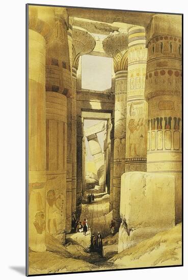 Hypostyle Hall, or Hall of Columns, 13th Century BC, Temple of Amon, Karnak, Egypt-David Roberts-Mounted Giclee Print
