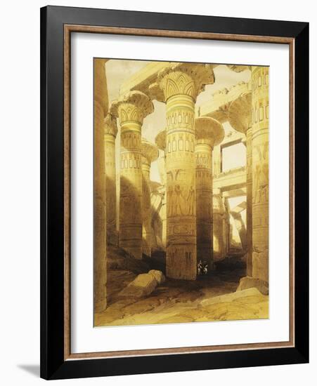 Hypostyle Hall, or Hall of Columns, 13th Century BC, Temple of Amon, Karnak, Egypt-David Roberts-Framed Giclee Print