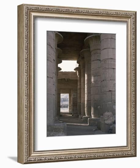 Hypostyle hall, the Ramesseum, Luxor (Thebes), Egypt-Werner Forman-Framed Photographic Print