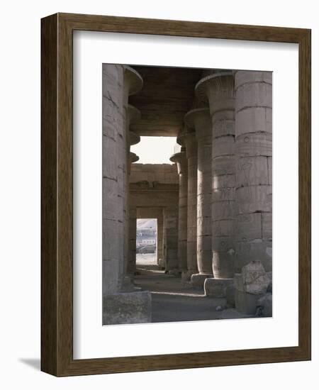 Hypostyle hall, the Ramesseum, Luxor (Thebes), Egypt-Werner Forman-Framed Photographic Print